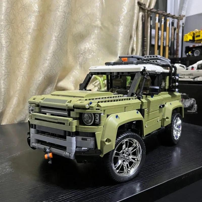 Building Blocks Tech Off-Road AWD MOC Land Rover Defender Bricks Toys - 16