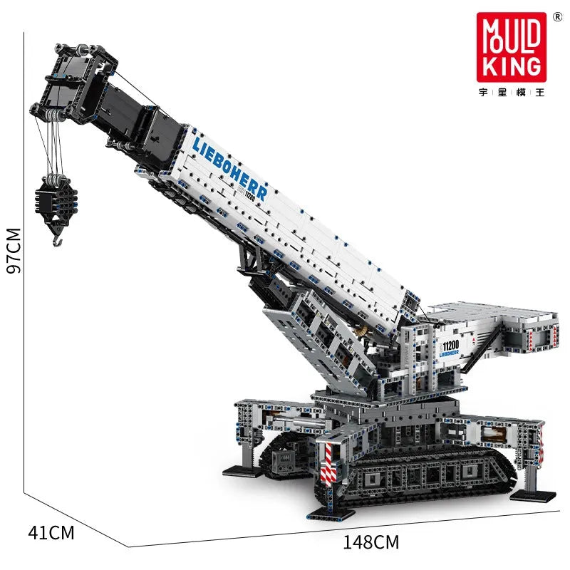 Building Blocks Tech MOC Liebherr RC APP Crawler Crane Bricks Toys - 1