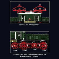 Thumbnail for Building Blocks Tech RC Crocodile Railway Electric Locomotive Train Bricks Toy - 5