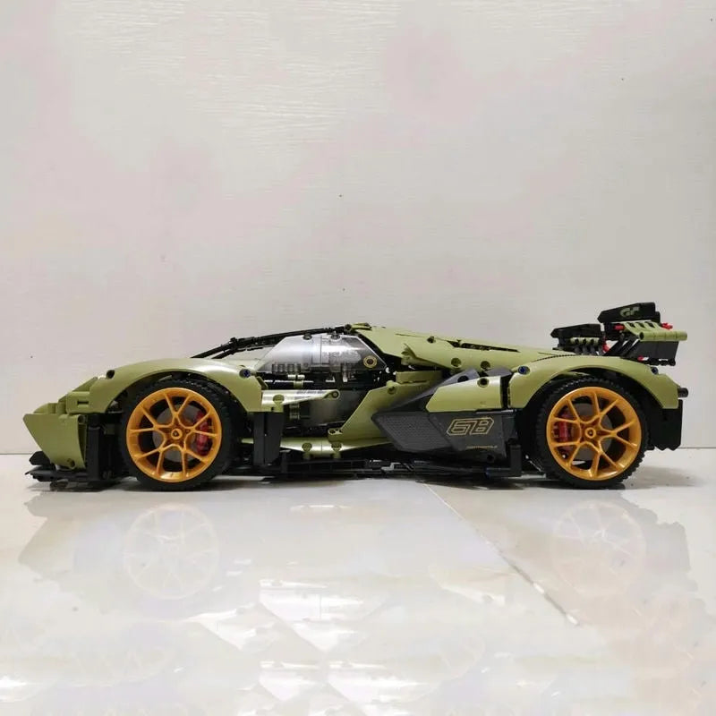 Building Blocks Tech MOC Lambo V12 Vision GT Racing Car Bricks Toys EU Construction Set Toys - 11