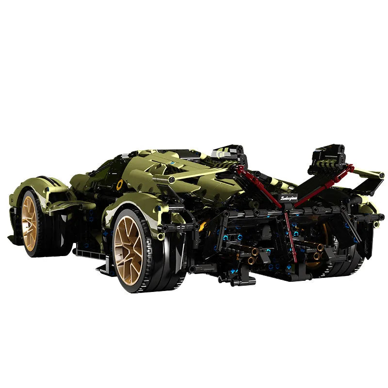 Building Blocks Tech MOC Lambo V12 Vision GT Racing Car Bricks Toys EU Construction Set Toys - 6