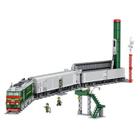 Thumbnail for Building Blocks Military WW2 Missile Train SS-24 Heavy Railway Bricks Toy Construction Set Toys - 1