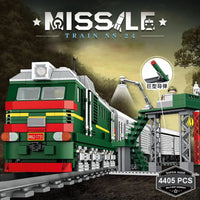 Thumbnail for Building Blocks Military WW2 Missile Train SS-24 Heavy Railway Bricks Toy Construction Set Toys - 4