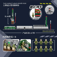 Thumbnail for Building Blocks Military WW2 Missile Train SS-24 Heavy Railway Bricks Toy Construction Set Toys - 6