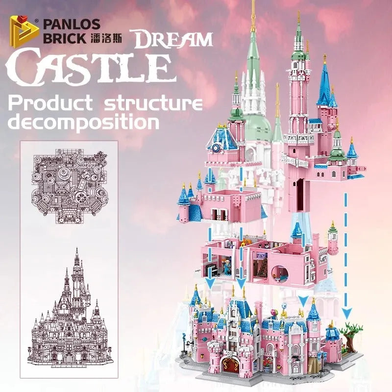 Building Blocks Creator Girl Expert Princess MOC Dream Castle Bricks Toy - 9