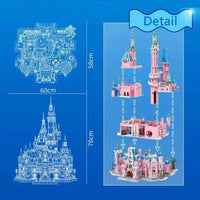 Thumbnail for Building Blocks Creator Girl Expert Princess MOC Dream Castle Bricks Toy - 5