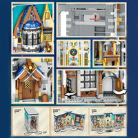 Thumbnail for Building Blocks Creator Experts MOC Medieval Town Market Bricks Toys Construction Set Toys - 9