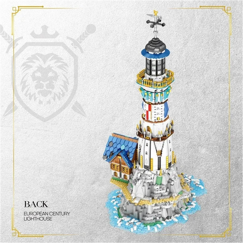 Building Blocks Street Expert MOC Medieval City Lighthouse Bricks Toy - 5