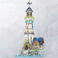 Thumbnail for Building Blocks Street Expert MOC Medieval City Lighthouse Bricks Toy - 2