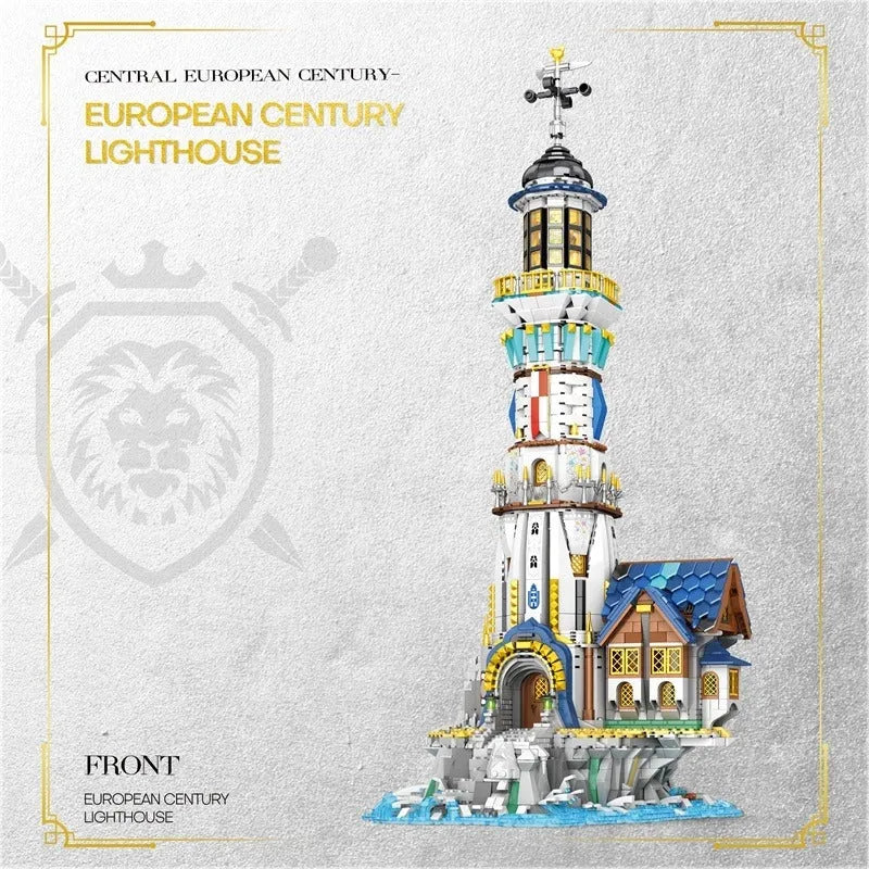 Building Blocks Creator Expert MOC Medieval Town City Lighthouse Bricks Toy Construction Set Toys - 4