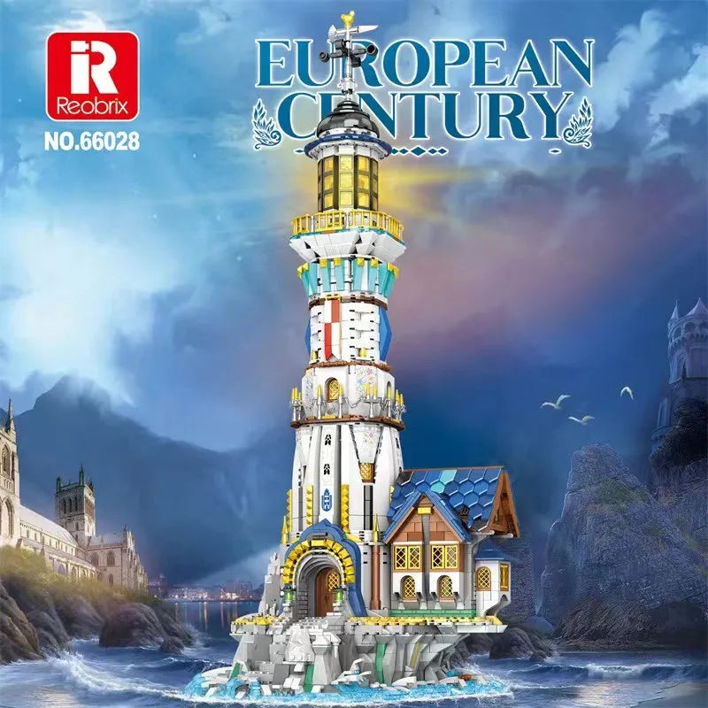 Building Blocks Creator Expert MOC Medieval Town City Lighthouse Bricks Toy Construction Set Toys - 1