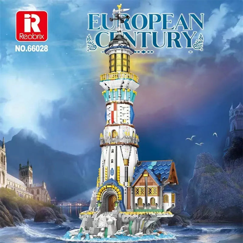Building Blocks Creator Expert MOC Medieval Town City Lighthouse Bricks Toy - 1