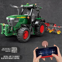 Thumbnail for Building Blocks Expert Tech MOC Motorized Agricultural RC Tractor Bricks Toy - 3