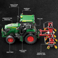 Thumbnail for Building Blocks Motorized Creator Expert RC MOC Agricultural Tractor Bricks Toy - 5