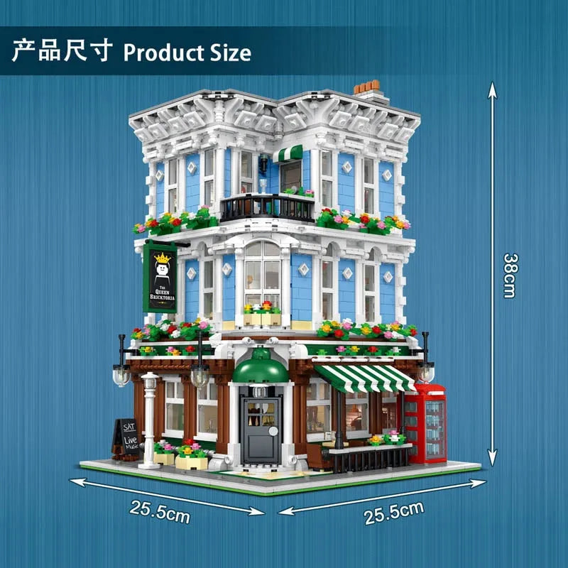 Building Blocks MOC Street Experts City Queen Bricktoria Bricks Toys - 3