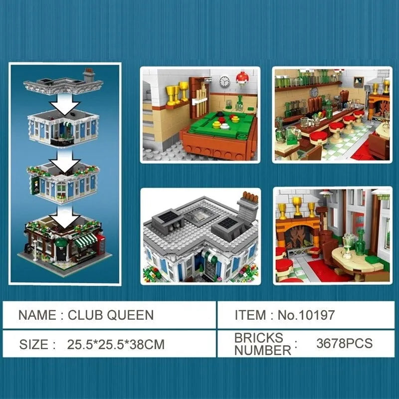 Building Blocks MOC Street Experts City Queen Bricktoria Bricks Toys - 13