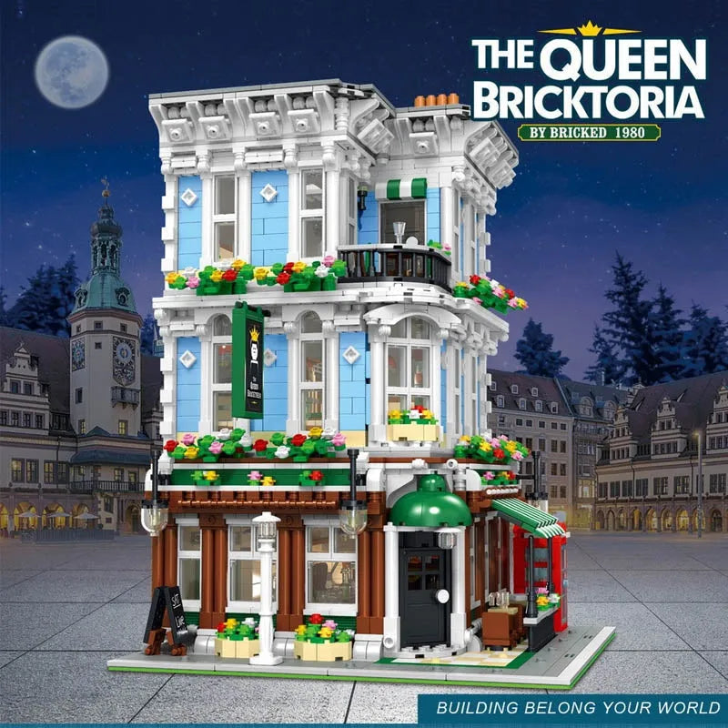 Building Blocks MOC Street Experts City Queen Bricktoria Bricks Toys - 1