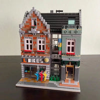 Thumbnail for Building Blocks Creator Expert MINI City Bike Shop Modular Bricks Toy - 3