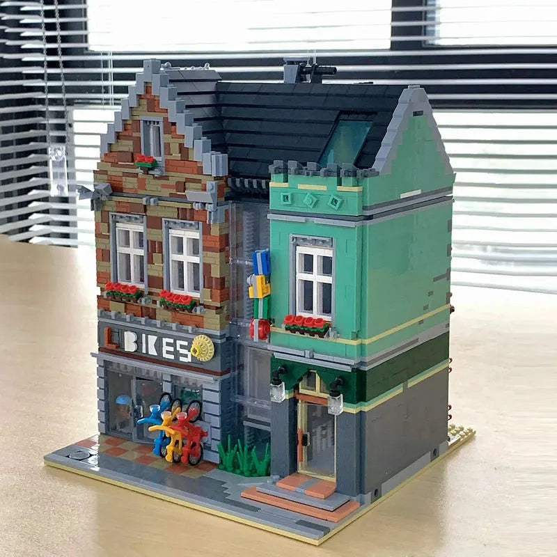 Building Blocks Creator Expert MINI City Bike Shop Modular Bricks Toy - 2