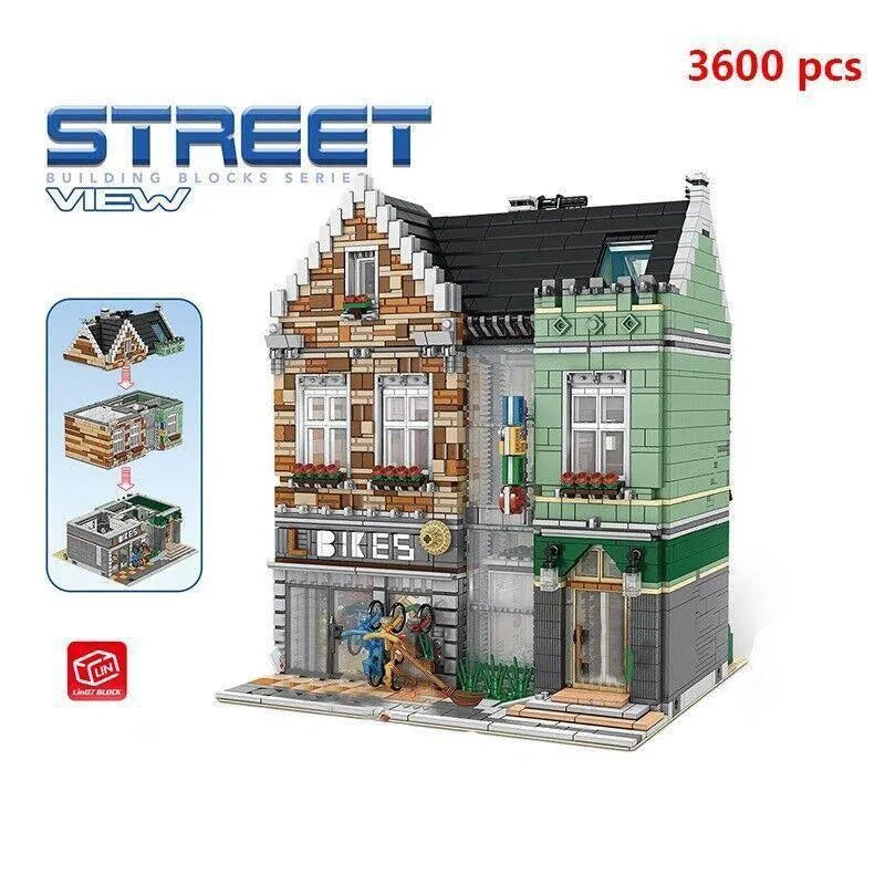 Building Blocks Creator Expert MINI City Bike Shop Modular Bricks Toy - 2