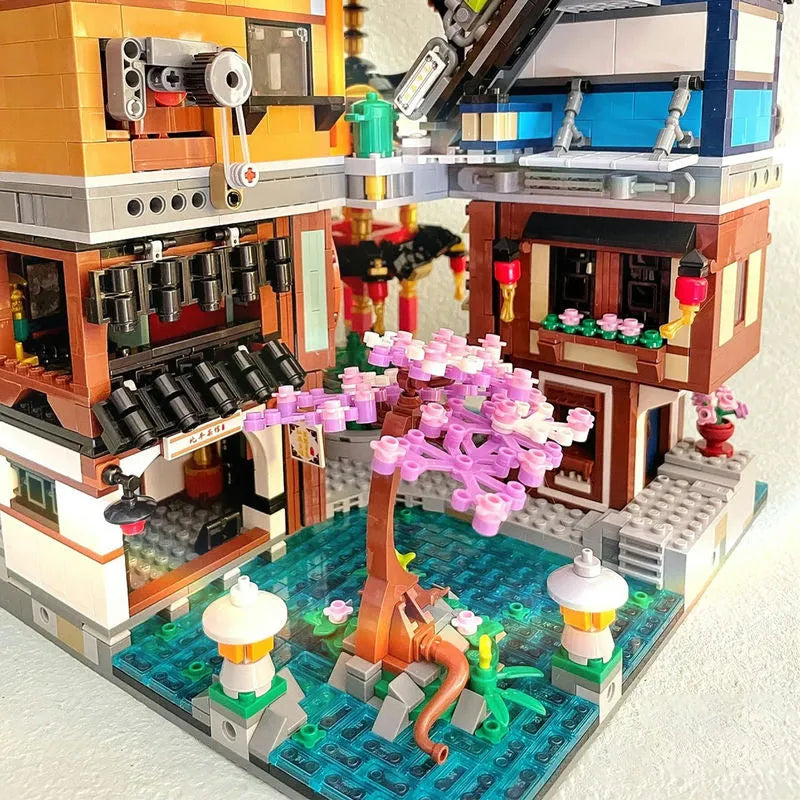 Building Blocks Street Expert MOC City Hong Kong House MINI Bricks Toy Construction Set Toys - 13