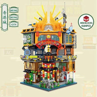 Thumbnail for Building Blocks Street Expert MOC City Hong Kong House MINI Bricks Toy - 10