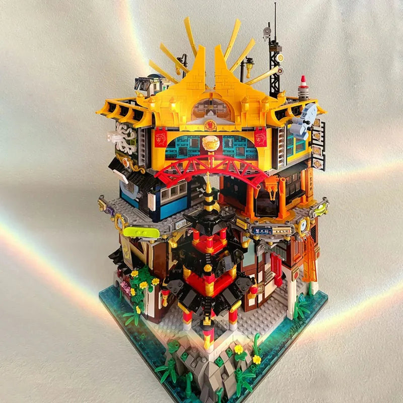 Building Blocks Street Expert MOC City Hong Kong House MINI Bricks Toy Construction Set Toys - 12