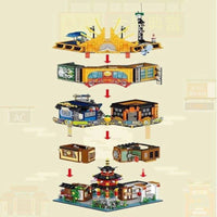 Thumbnail for Building Blocks Street Expert MOC City Hong Kong House MINI Bricks Toy - 7