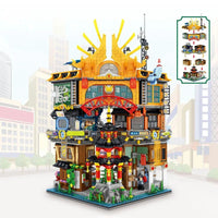 Thumbnail for Building Blocks Street Expert MOC City Hong Kong House MINI Bricks Toy - 17