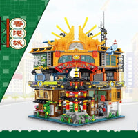 Thumbnail for Building Blocks Street Expert MOC City Hong Kong House MINI Bricks Toy Construction Set Toys - 18