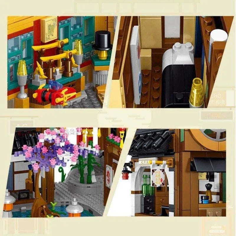 Building Blocks Street Expert MOC City Hong Kong House MINI Bricks Toy Construction Set Toys - 8