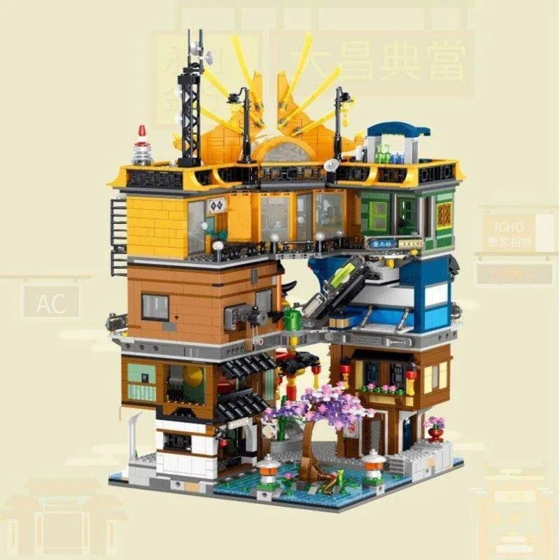 Building Blocks Street Expert MOC City Hong Kong House MINI Bricks Toy - 2