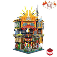 Thumbnail for Building Blocks Street Expert MOC City Hong Kong House MINI Bricks Toy - 4