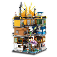 Thumbnail for Building Blocks Street Expert MOC City Hong Kong House MINI Bricks Toy - 3