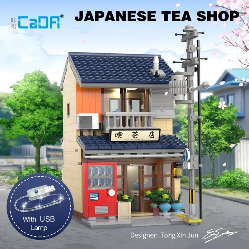 Building Blocks Creator Expert MOC Japanese Tea House Shop Bricks Toy EU - 3