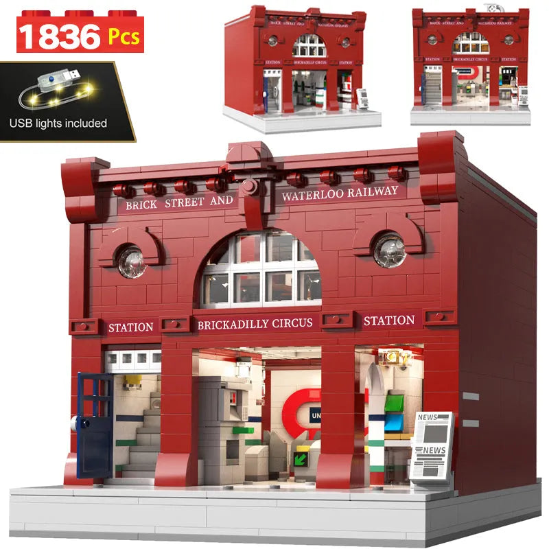 Building Blocks Creator Expert MOC London Underground Bricks Toy - 2