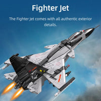 Thumbnail for Building Blocks Military MOC Fighter Aircraft Striker Plane Bricks Toy - 12