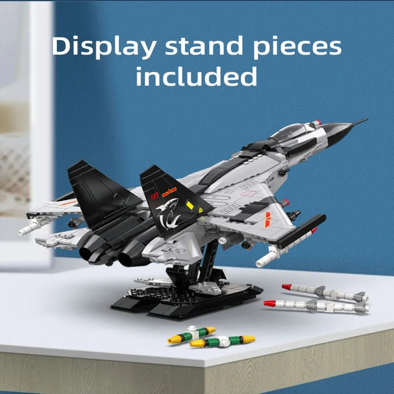 Building Blocks Military MOC Fighter Aircraft Striker Plane Bricks Toy - 11