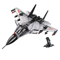 Thumbnail for Building Blocks Military MOC Fighter Aircraft Striker Plane Bricks Toy - 1