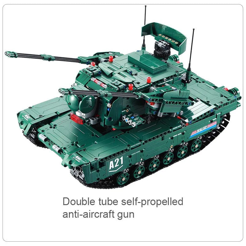 Building Blocks Military MOC Motorized M1A2 Main Battle Tank Bricks Toy - 3