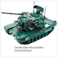 Thumbnail for Building Blocks Military MOC Motorized M1A2 Main Battle Tank Bricks Toy Construction Set Toys - 3