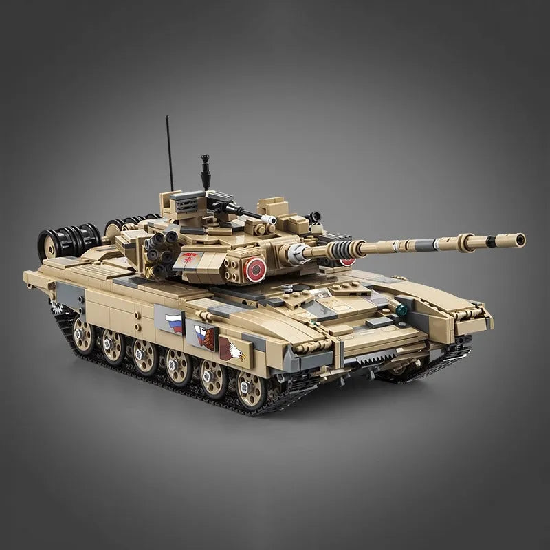 Building Blocks Military MOC T90 Main Battle War Tank Bricks Kids Toys - 3