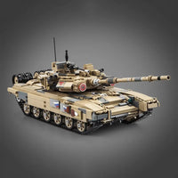 Thumbnail for Building Blocks Military MOC T90 Main Battle War Tank Bricks Kids Toys - 3