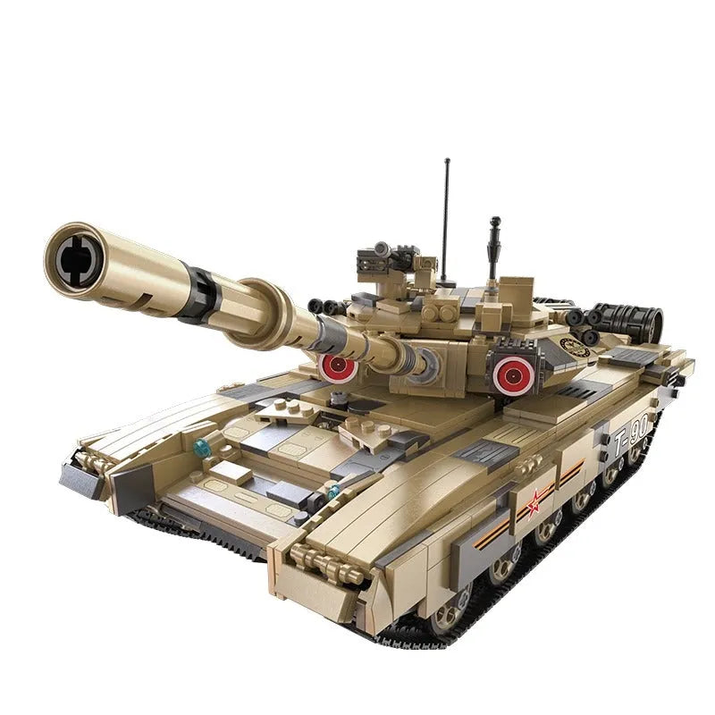 Building Blocks Military MOC T90 Main Battle War Tank Bricks Kids Toys - 1