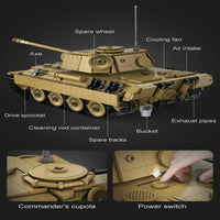 Thumbnail for Building Blocks Military WW2 RC Motorized Panther Tank Bricks Toy - 6