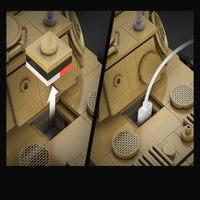Thumbnail for Building Blocks Military WW2 RC Motorized Panther Tank Bricks Toy Construction Set Toys - 13