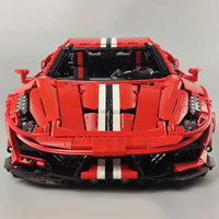 Thumbnail for Building Blocks MOC 61042 Motorized RC Ferrari 488 Racing Sports Car Bricks Toy - 5