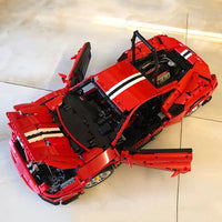 Thumbnail for Building Blocks MOC 61042 Motorized RC Ferrari 488 Racing Sports Car Bricks Toy - 27