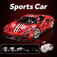 Thumbnail for Building Blocks MOC 61042 Motorized RC Ferrari 488 Racing Sports Car Bricks Toy - 1