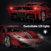 Thumbnail for Building Blocks MOC 61042 Motorized RC Ferrari 488 Racing Sports Car Bricks Toy - 22